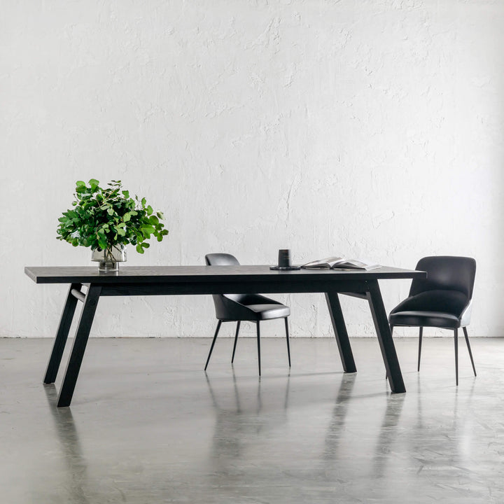 BRIONI DINING TABLE  |  BLACK NOIR WOOD GRAIN  |  240CM