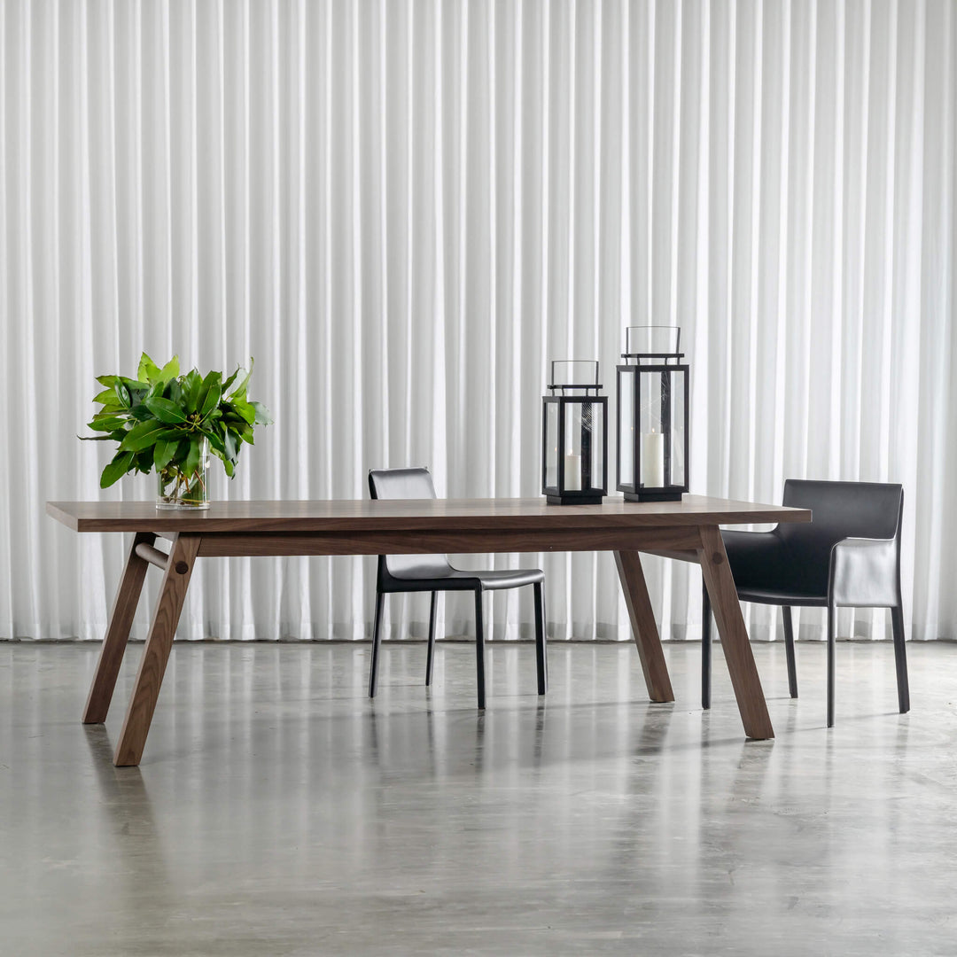 BRIONI DINING TABLE  |  DEEP WALNUT WOOD GRAIN  |  240CM