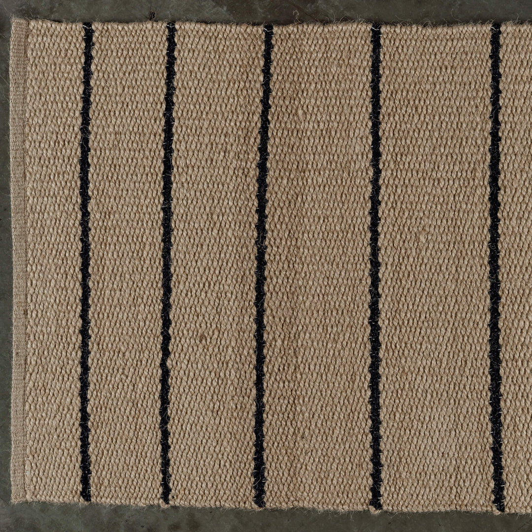 BEDARRA JUTE DOOR MAT  |  60 X 90  |  NATURAL + BALTIC STONE STRIPE