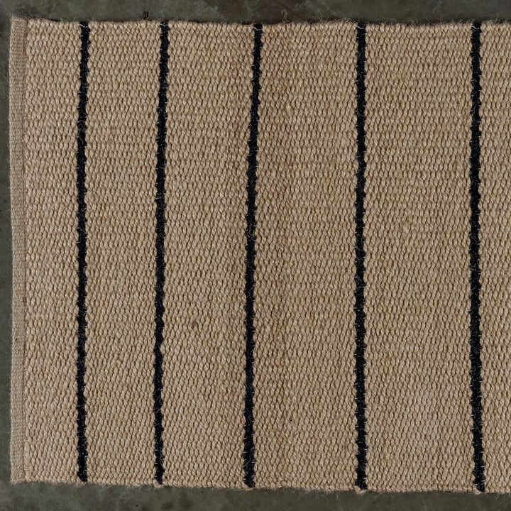 BEDARRA JUTE DOOR MAT  |  60 X 90  |  NATURAL + BALTIC STONE STRIPE