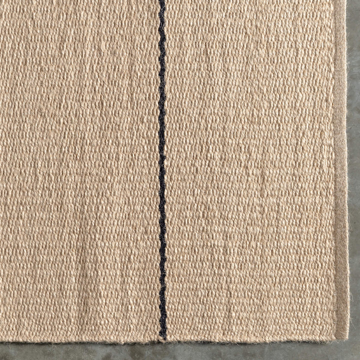BEDARRA JUTE RUGS  |  NATURAL + BALTIC STONE STRIPE