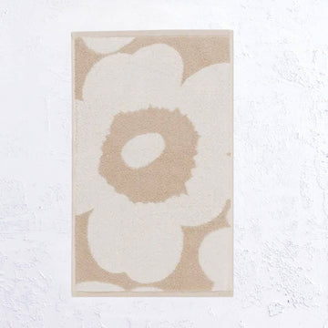 MARIMEKKO  |  UNIKKO GUEST TOWEL  |  BEIGE + WHITE