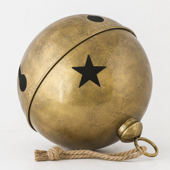 CHRISTMAS BELL BAUBLE  |  50CM  |  ANTIQUE GOLD