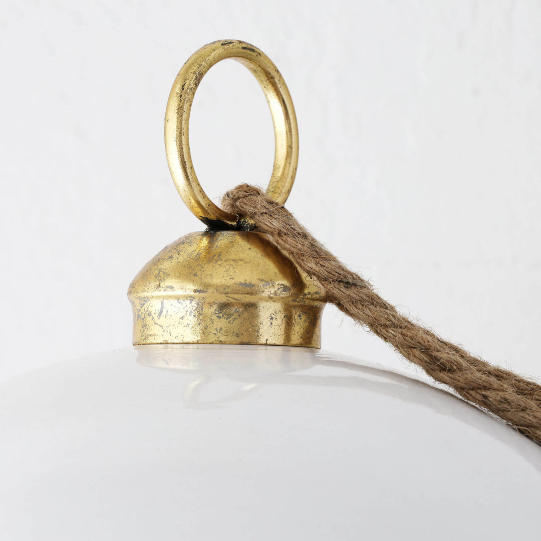 CHRISTMAS BELL BAUBLE  |  50CM  |  GLOSS WHITE