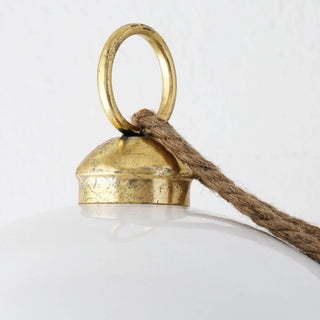 CHRISTMAS BELL BAUBLE  |  60CM  |  GLOSS WHITE