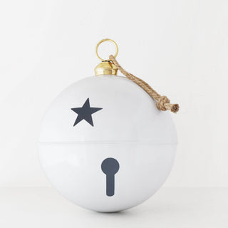 CHRISTMAS BELL BAUBLE  |  50CM  |  GLOSS WHITE