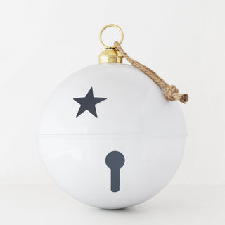 CHRISTMAS BELL BAUBLE  |  60CM  |  GLOSS WHITE