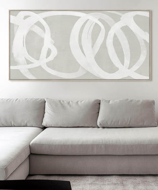 LBD EXCLUSIVE  |  BENABARRE FRAMED CANVAS PRINT  |  80X160CM  |  NATURAL + WHITE  |  LIGHT NATURAL FRAME