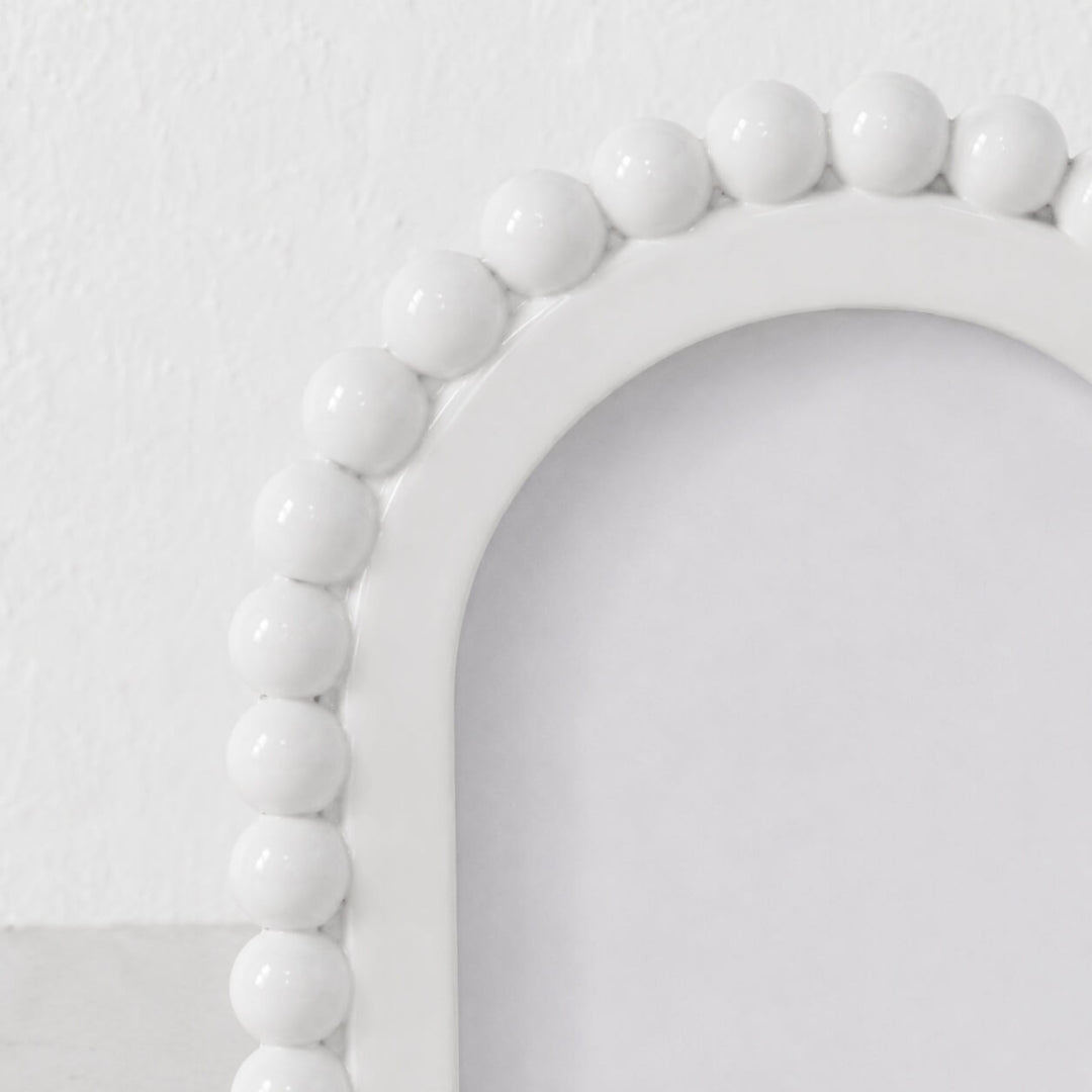 Bianco Resin Photo Frame | 4x6 | White