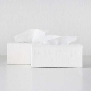 BOND CROCODILE RECTANGLE TISSUE BOX COVER  |  BUNDLE X2  |  LIME WHITE