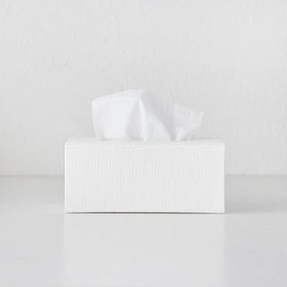 BOND CROCODILE RECTANGLE TISSUE BOX COVER  |  BUNDLE X2  |  LIME WHITE