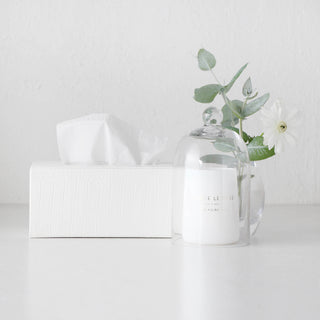 BOND CROCODILE RECTANGLE TISSUE BOX  |  LIME WHITE