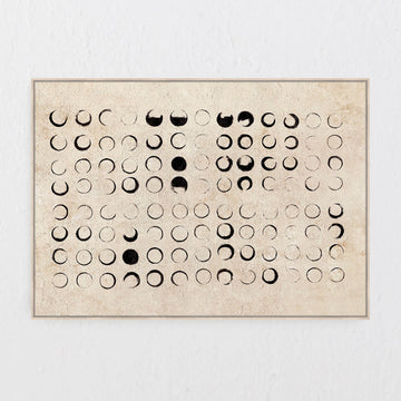 Bouville Framed Canvas Textured Print  | 100 x 140cm  | Charcoal + Sand