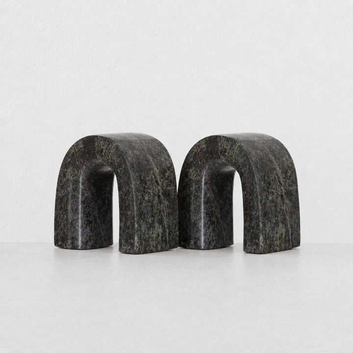 BOYD STONE BOOKENDS  |  SET OF 2  |  MOSS GREY STONE