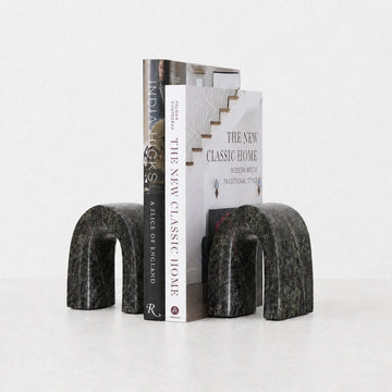 BOYD STONE BOOKENDS  |  SET OF 2  |  MOSS GREY STONE