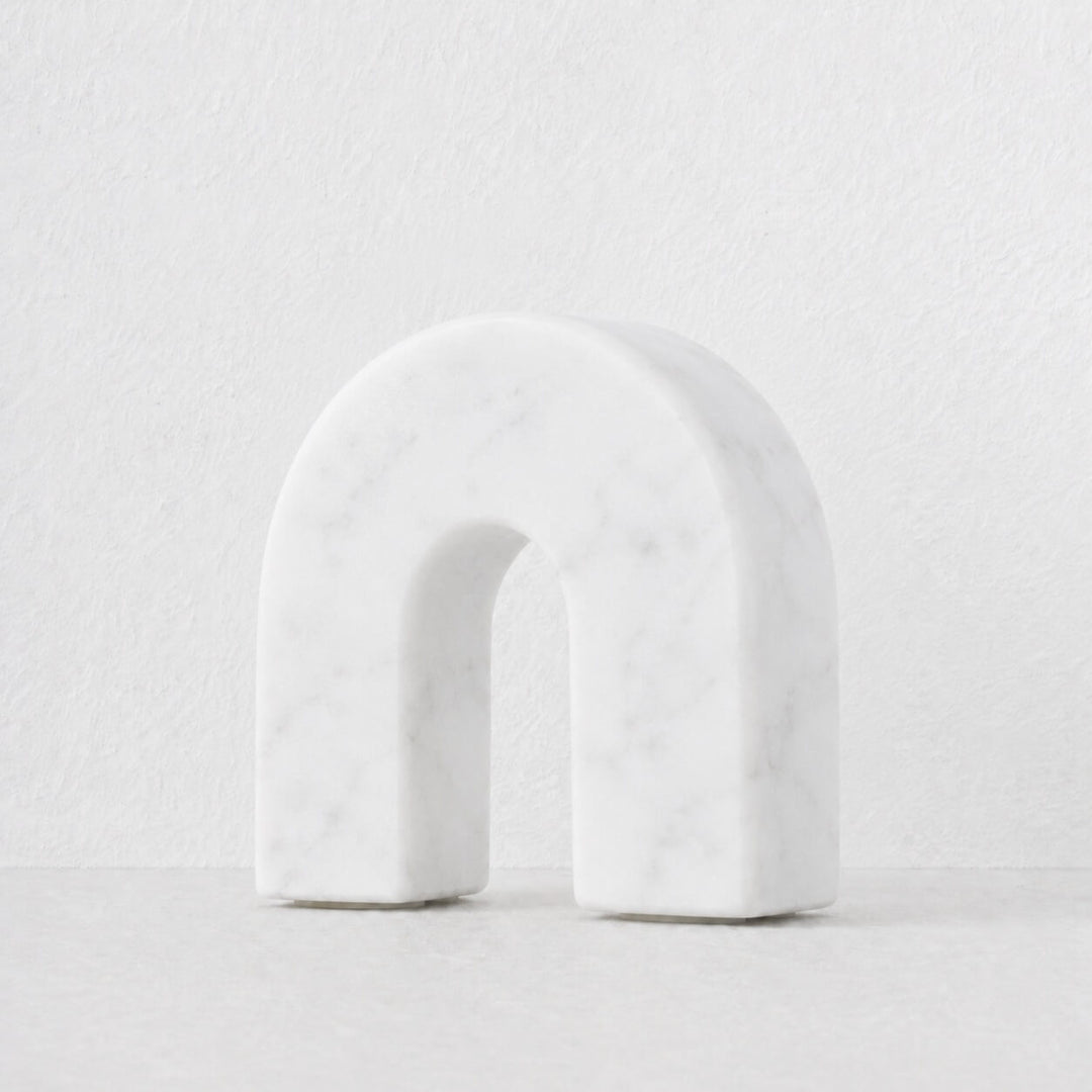 BOYD MARBLE BOOKENDS  |  SET OF 2  |  WHITE MARBLE