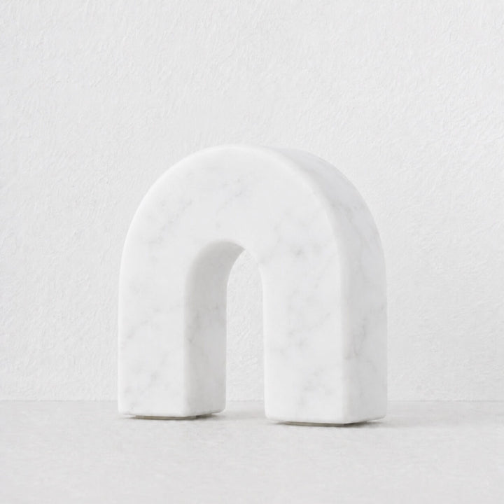BOYD MARBLE BOOKENDS  |  SET OF 2  |  WHITE MARBLE