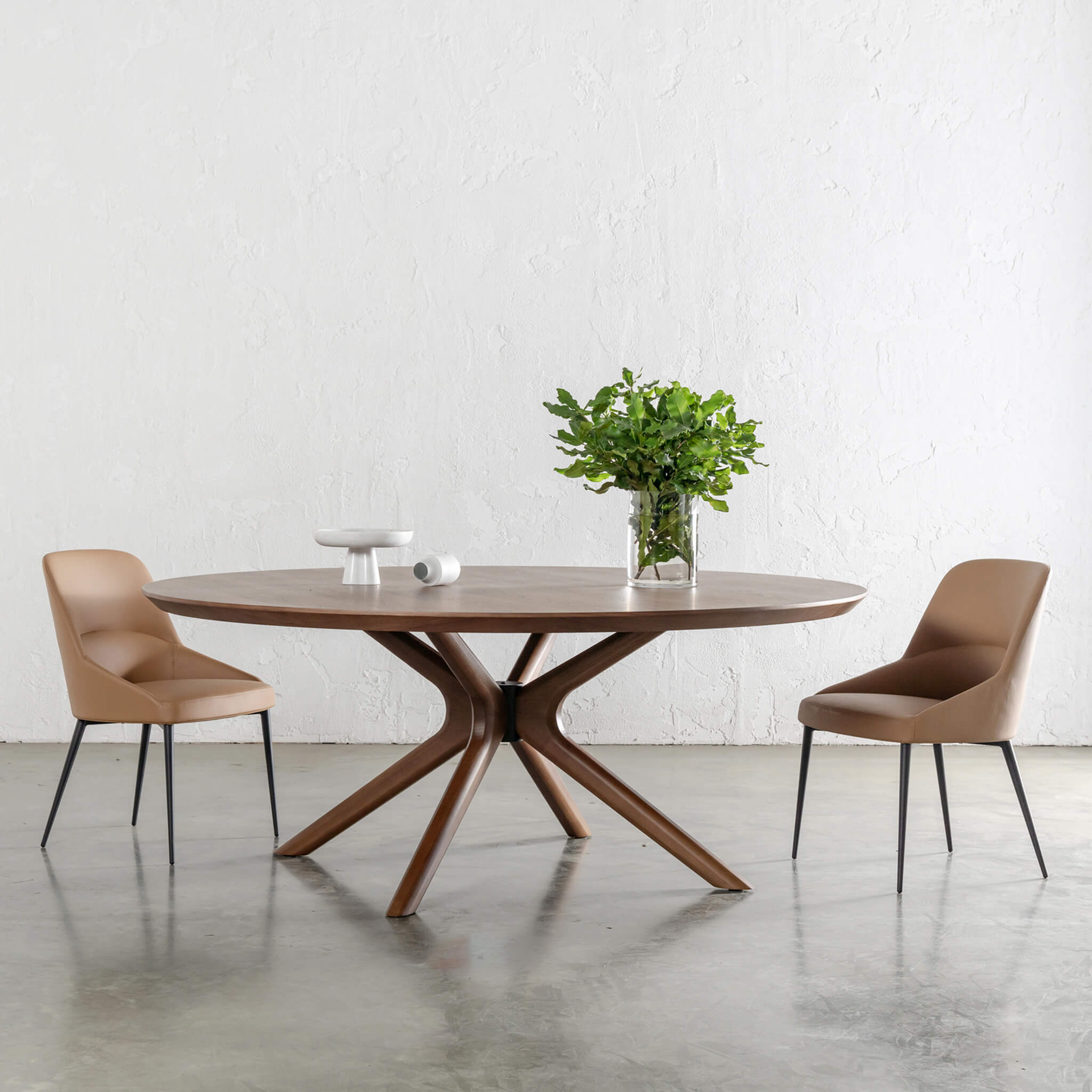 Retail Table Deep BRETON ROUND DINING TABLE | DEEP WALNUT WOOD GRAIN | 180CM – Living By ...