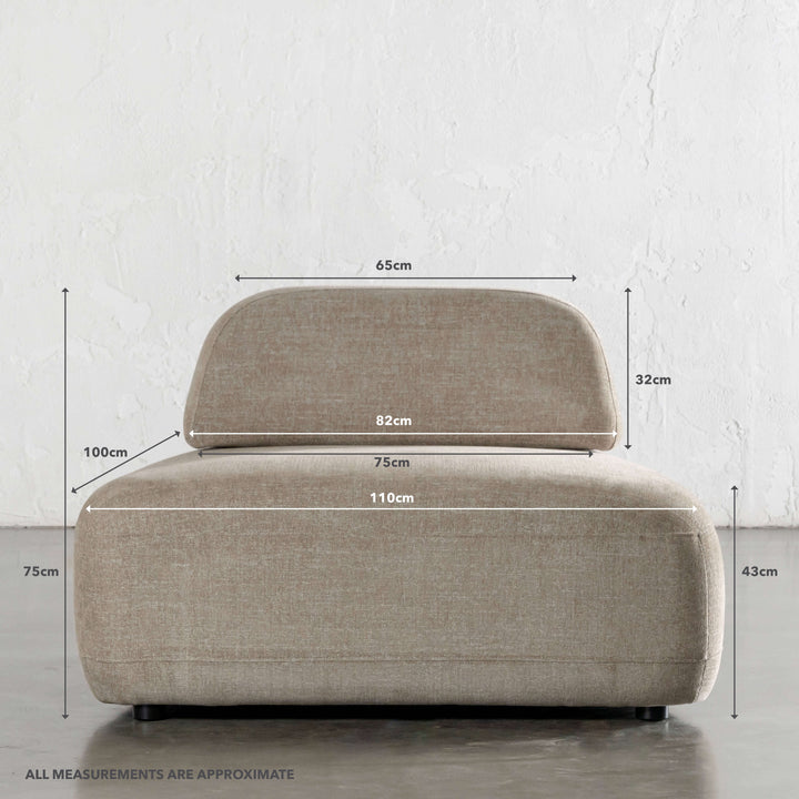 CABANE LOUNGE CHAIR  |  STONEY BROOK SAND | MEASUREMENTS