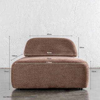 CABANE LOUNGE CHAIR  |  TERRAZO RUST | MEASUREMENTS