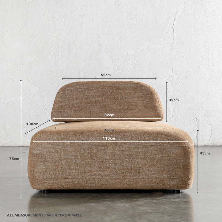 CABANE LOUNGE CHAIR  |  WARM OCHRE | MEASUREMENTS