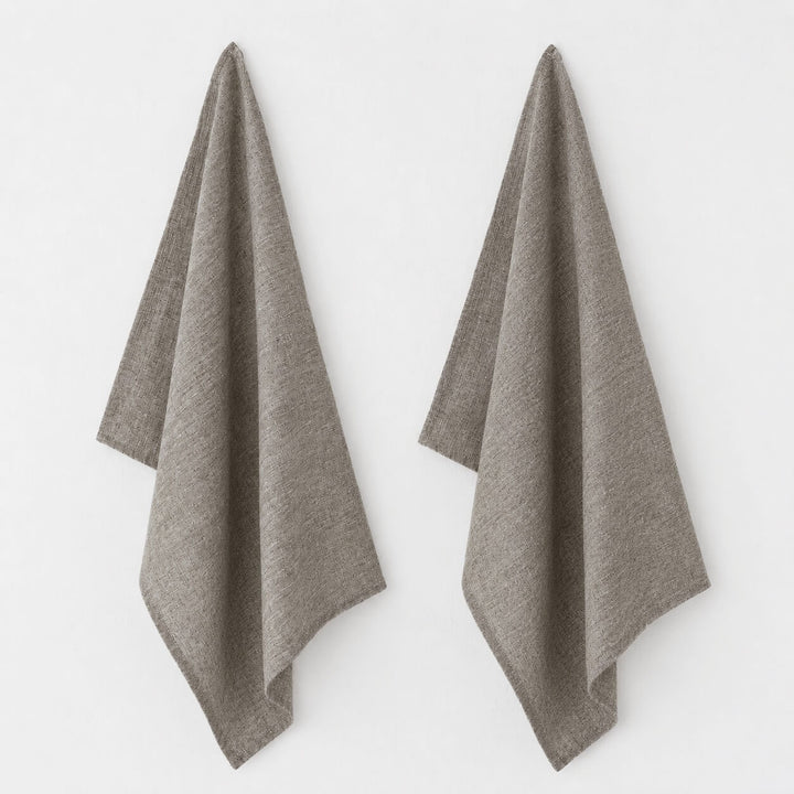 CADIZ KITCHEN TEA TOWEL BUNDLE X2  |   50X70CM  |  EBONY MOCHA