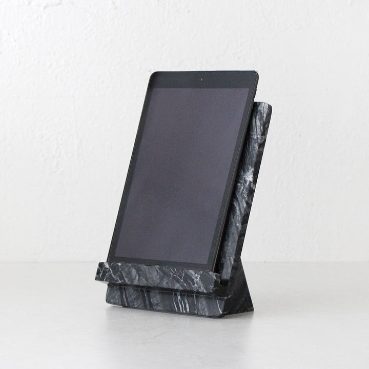 CAMERO MARBLE IPAD + RECIPE STAND | BLACK MARBLE