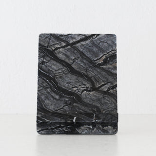 CAMERO MARBLE IPAD + COOKBOOK RECIPE STAND  |  EMAS DARK GREY MARBLE
