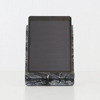 CAMERO MARBLE IPAD + COOKBOOK RECIPE STAND  |  EMAS DARK GREY MARBLE