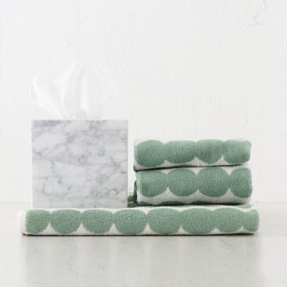 CAMERO MARBLE SQUARE TISSUE BOX  |  CARRARA WHITE MARBLE