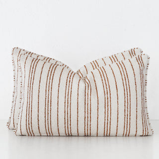 CAMPANIA STRIPE CUSHION BUNDLE X2  |  40X60  |  BONE + BURNT CARAMEL STRIPE