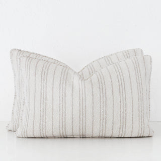 CAMPANIA STRIPE CUSHION BUNDLE X2  |  40X60  |  PEBBLE BEIGE + BONE STRIPE