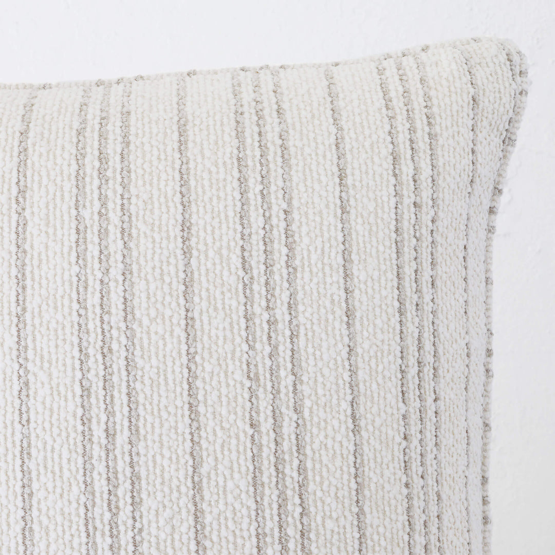 CAMPANIA STRIPE CUSHION  |  PEBBLE BEIGE + BONE  |  40X60 | 50X50 | 60X60