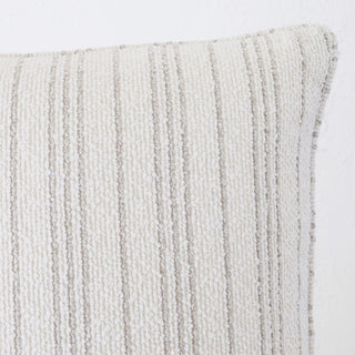 CAMPANIA STRIPE CUSHION  |  PEBBLE BEIGE + BONE  |  40X60 | 50X50 | 60X60