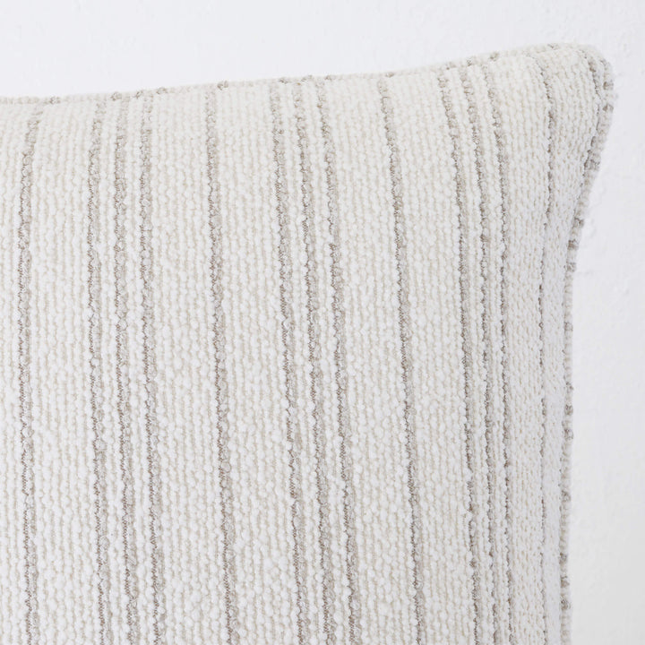 CAMPANIA STRIPE CUSHION  |  PEBBLE BEIGE + BONE  |  40X60 | 50X50 | 60X60