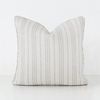CAMPANIA STRIPE CUSHION  |  PEBBLE BEIGE + BONE  | 60X60