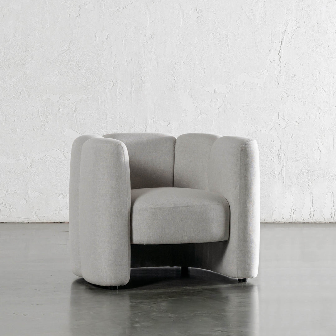 CAMPOS CURVED ARMCHAIR  |  JOVAN DOVE NATURAL