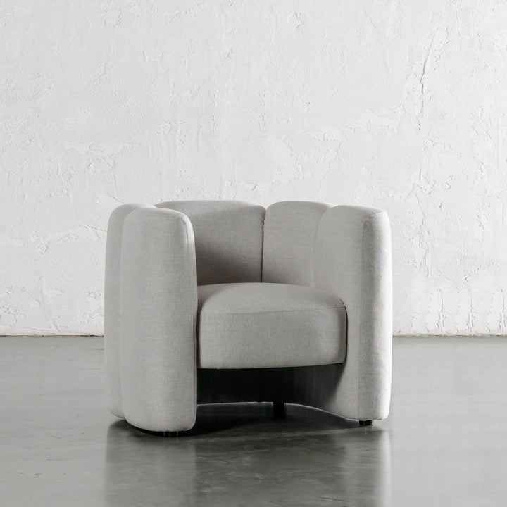 CAMPOS CURVED ARMCHAIR  |  JOVAN DOVE NATURAL