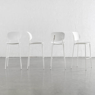 CAPO MESH INDOOR/OUTDOOR BAR CHAIR BUNDLE |  GHOST WHITE