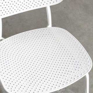 CAPO MESH INDOOR/OUTDOOR BAR CHAIR BUNDLE |  GHOST WHITE CLOSE UP