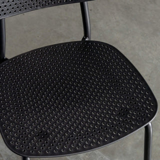 CAPO MESH INDOOR/OUTDOOR DINING CHAIR BUNDLE  |  ONYX BLACK CLOSE UP