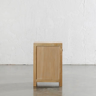 CAPRETTA BEDSIDE  |  SINGLE DRAWER  |  BLEACHED BRISTLE
