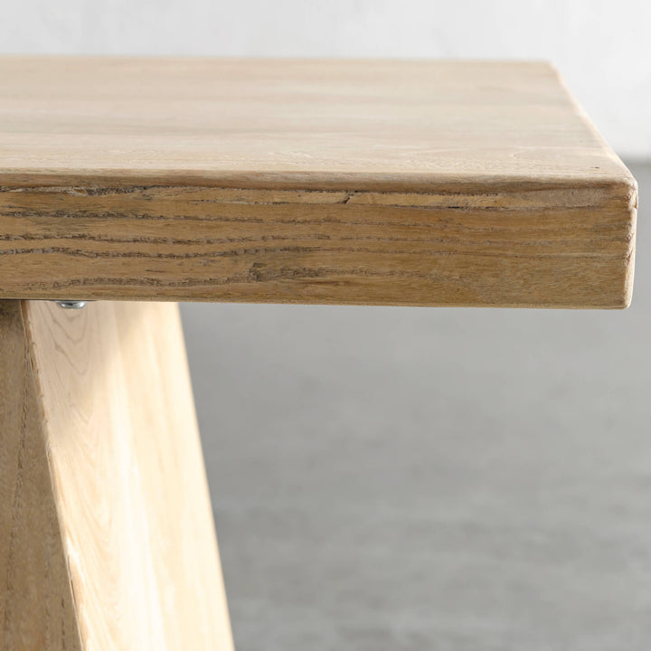 CAPRETTA ELM BENCH  |  160CM + 190CM  |  BLEACHED BRISTLE