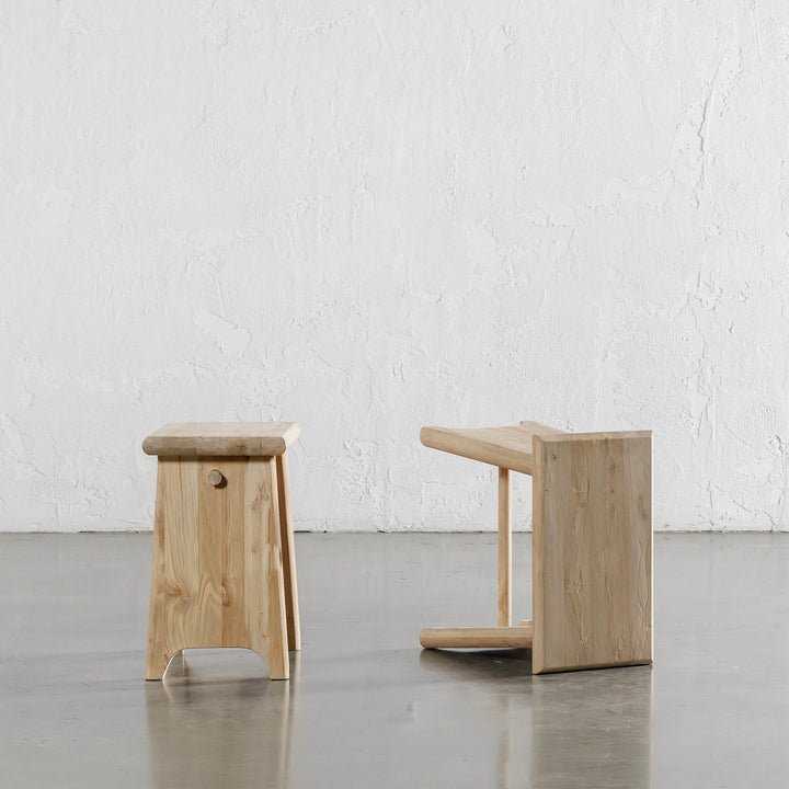CAPRETTA ELM CREATORS STOOL  |  BLEACHED BRISTLE  |  BUNDLE X 2