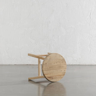 CAPRETTA ELM ROUND SIDE TABLE  |  BLEACHED BRISTLE