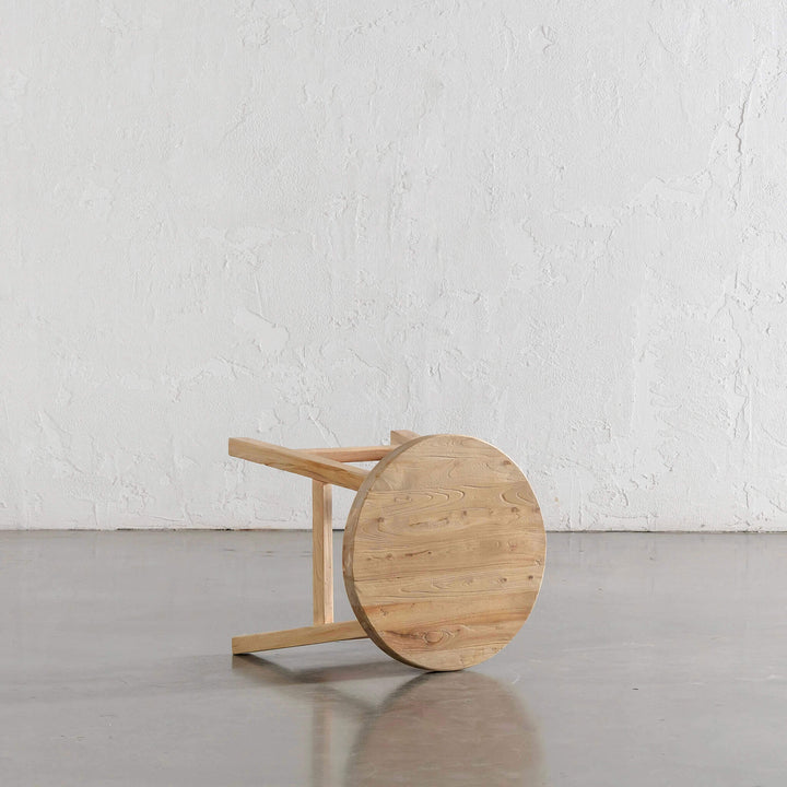 CAPRETTA ELM ROUND SIDE TABLE  |  BLEACHED BRISTLE  |  BUNDLE x 2