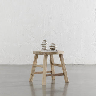 CAPRETTA ELM ROUND SIDE TABLE  |  BLEACHED BRISTLE