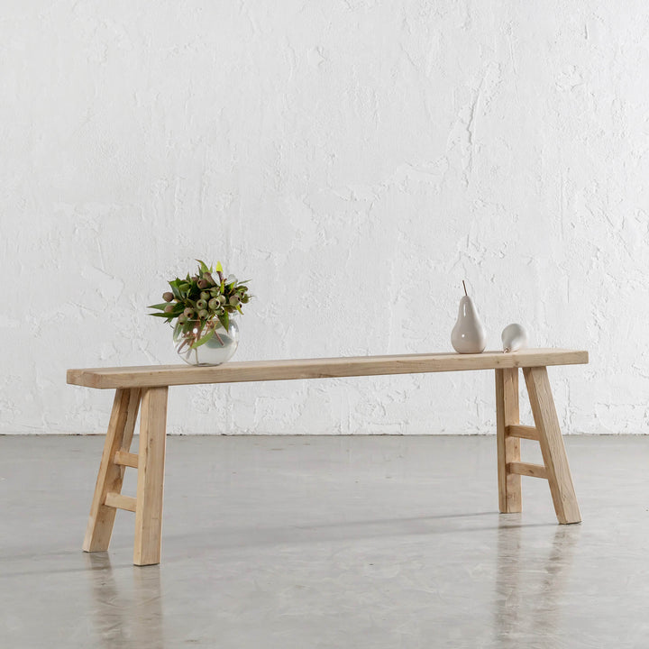 CAPRETTA SLIM ELM BENCH  |  160CM  |  BLEACHED BRISTLE