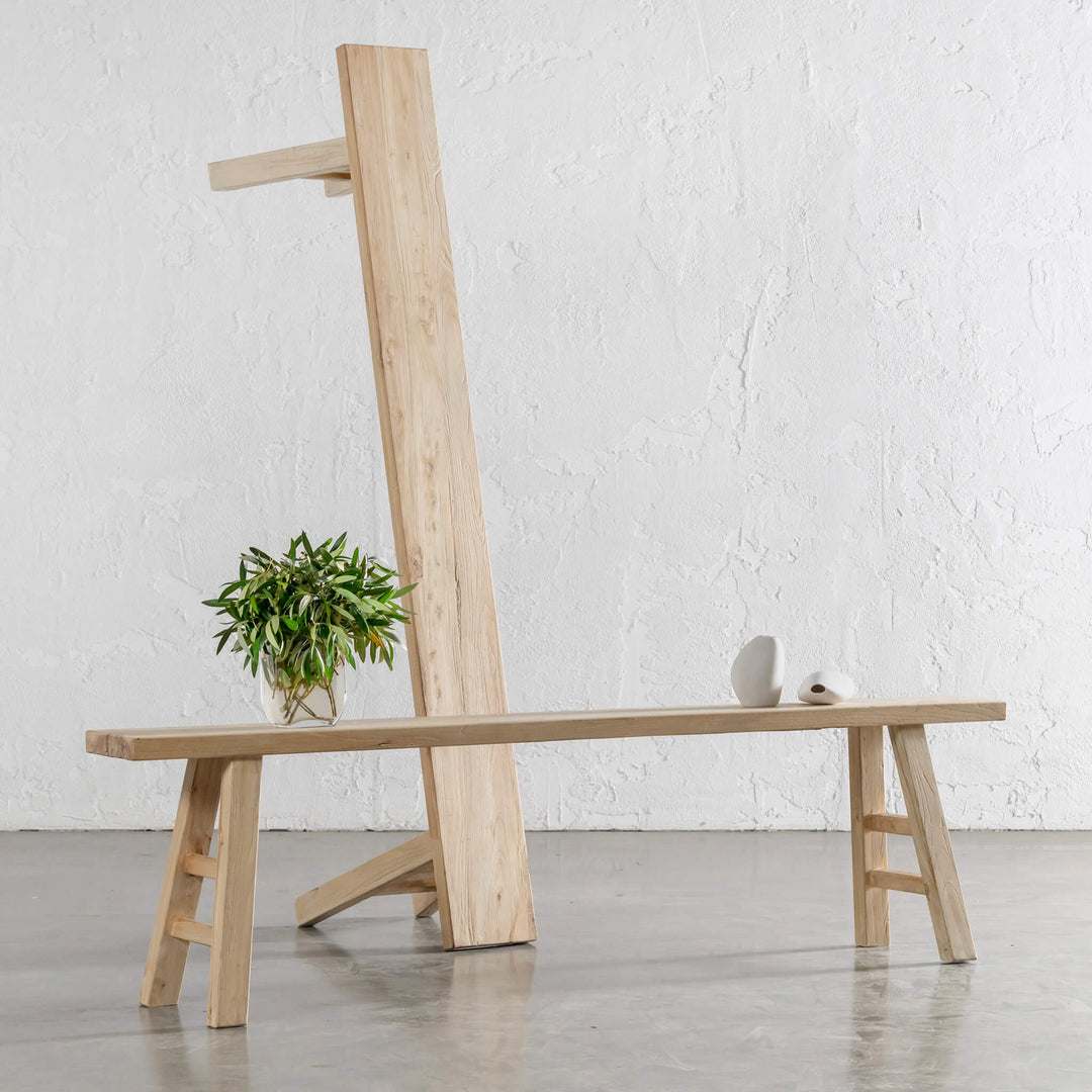 CAPRETTA ELM SLIM BENCH  |  185CM  |  BLEACHED BRISTLE