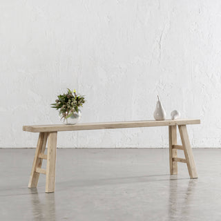 CAPRETTA SLIM ELM BENCH  |  160CM  |  BLEACHED BRISTLE